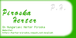 piroska herter business card